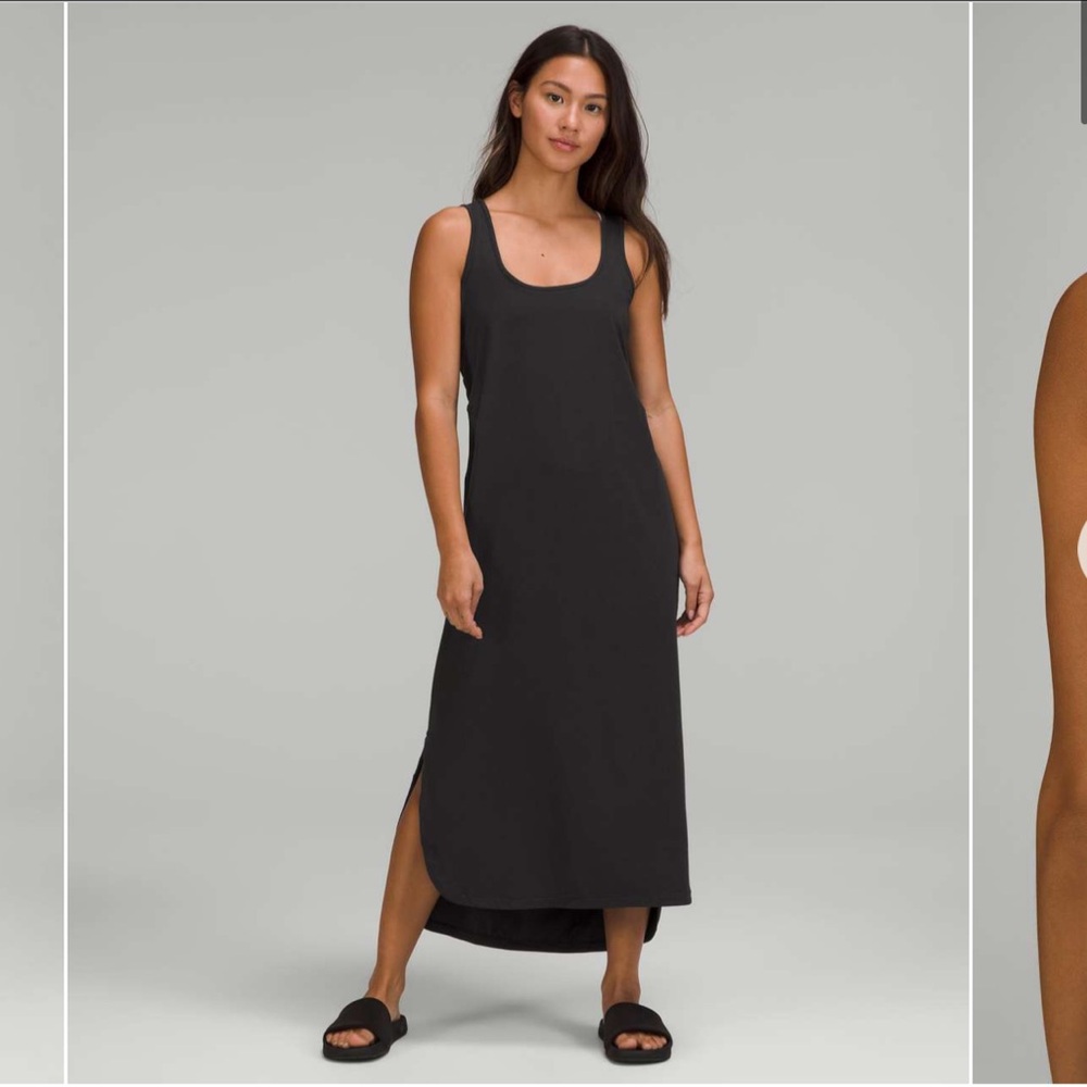 Lululemon Pima Cotton Open Back Midi Dress size 10
